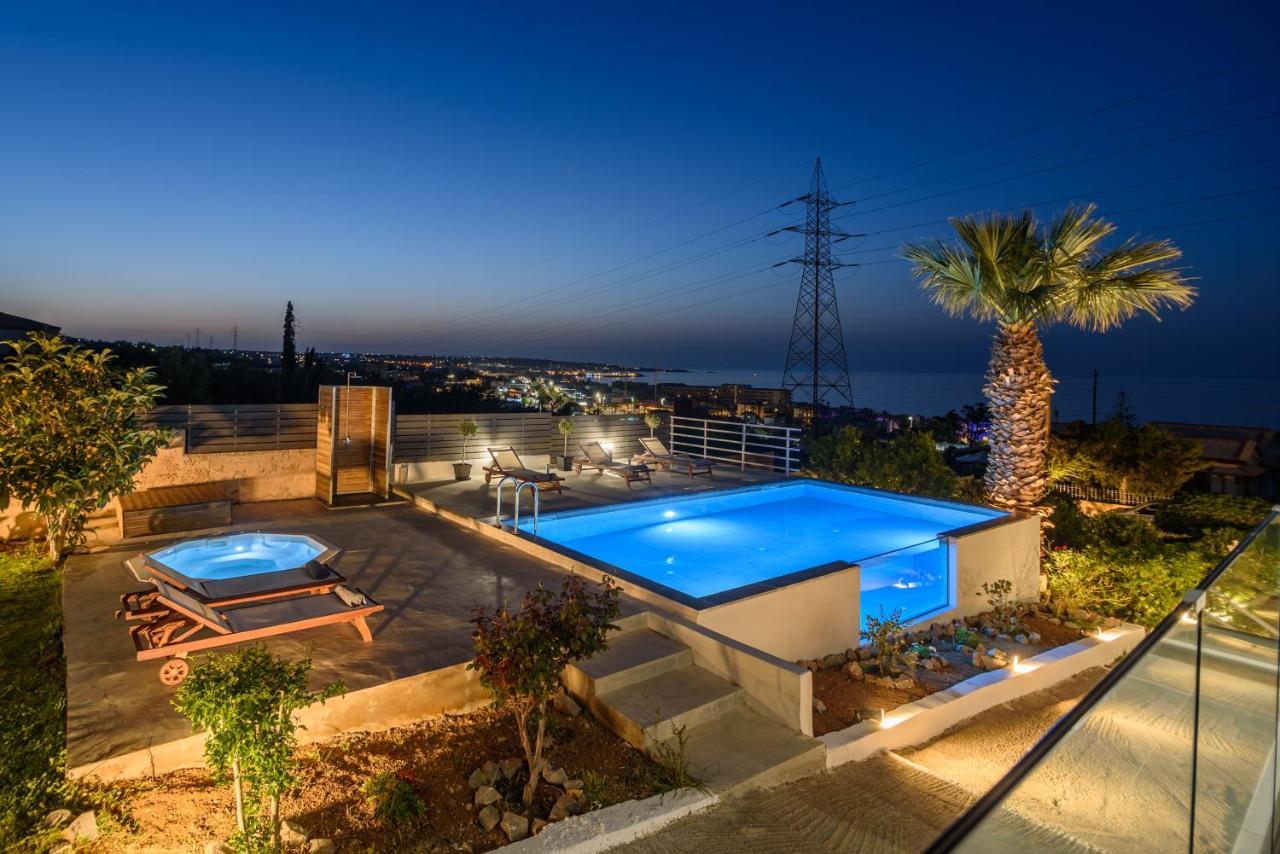 Queen'S Gem Luxury Villa - Heated Jacuzzi & Pool Херсонісос Екстер'єр фото
