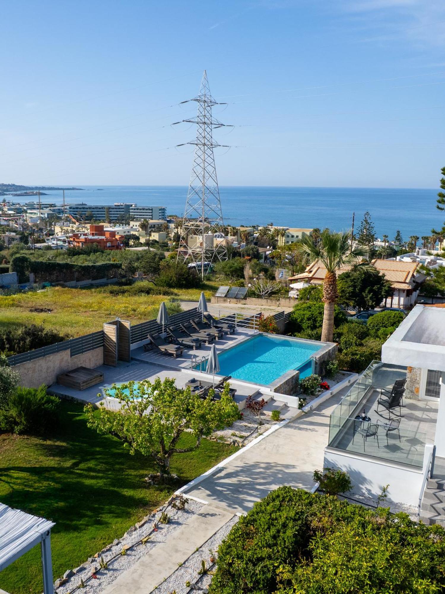 Queen'S Gem Luxury Villa - Heated Jacuzzi & Pool Херсонісос Екстер'єр фото